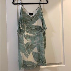 Lulus Palm dress with sheer sleeve